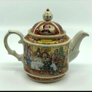 Vintage christmas carol teapot